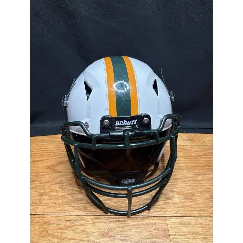 Schutt Youth Vengeance A11+ Football Helmet Medium White Green Face Mask - Picture 2 of 8